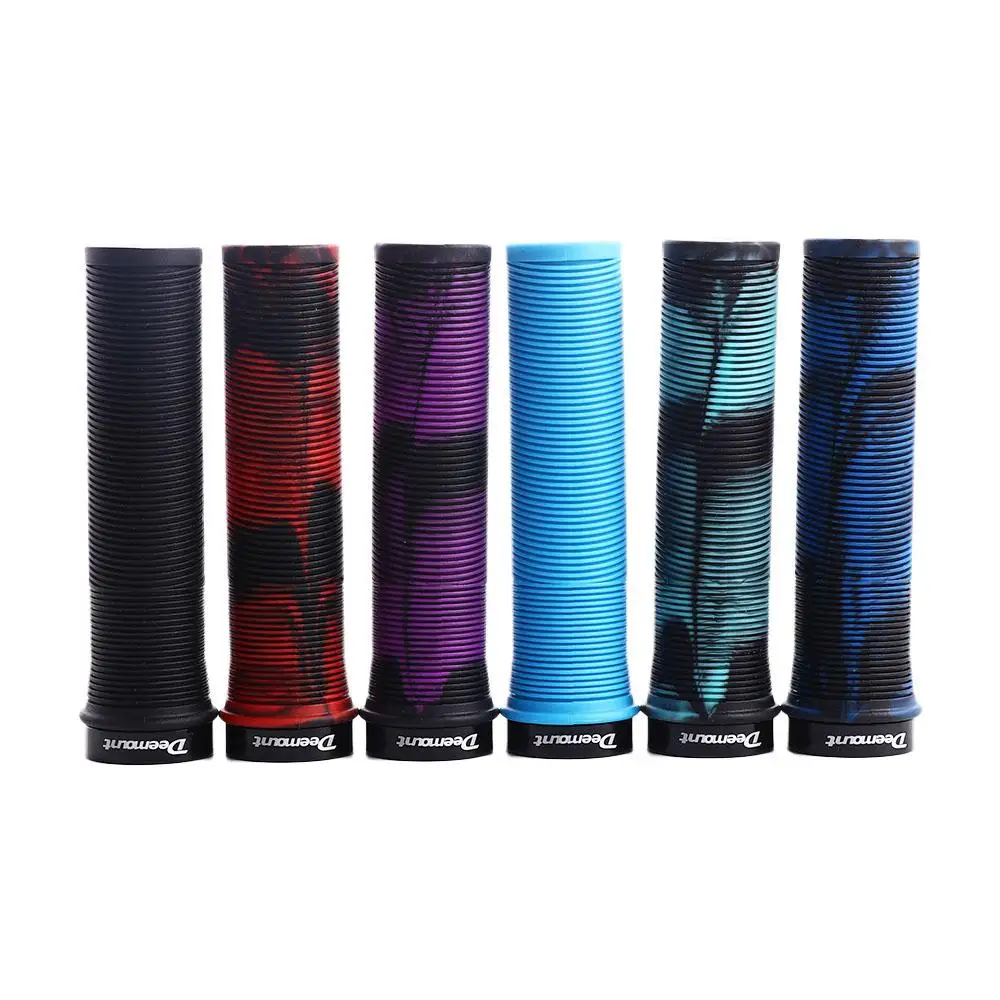 Bicycle Handlebar Grips Bike Handlebar Grips Bike Handle Grips Bicycle Handlebar Grips TPR Anti-Skid MTB Road Bike Handle End Grips Shockproof Aluminum Lock Ring