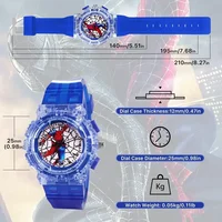 Disney Spiderman Kids Watch for Boys Girls Adjustable Strap Flashing Learning Time Kids Wrist Watch Toy Children Clock Gift 2