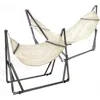 2 in 1 Hammock and Swinging Chair with Collapsible Steel Stand 450 lbs Capacity- Carrying Case, Portable & Adjustable 1