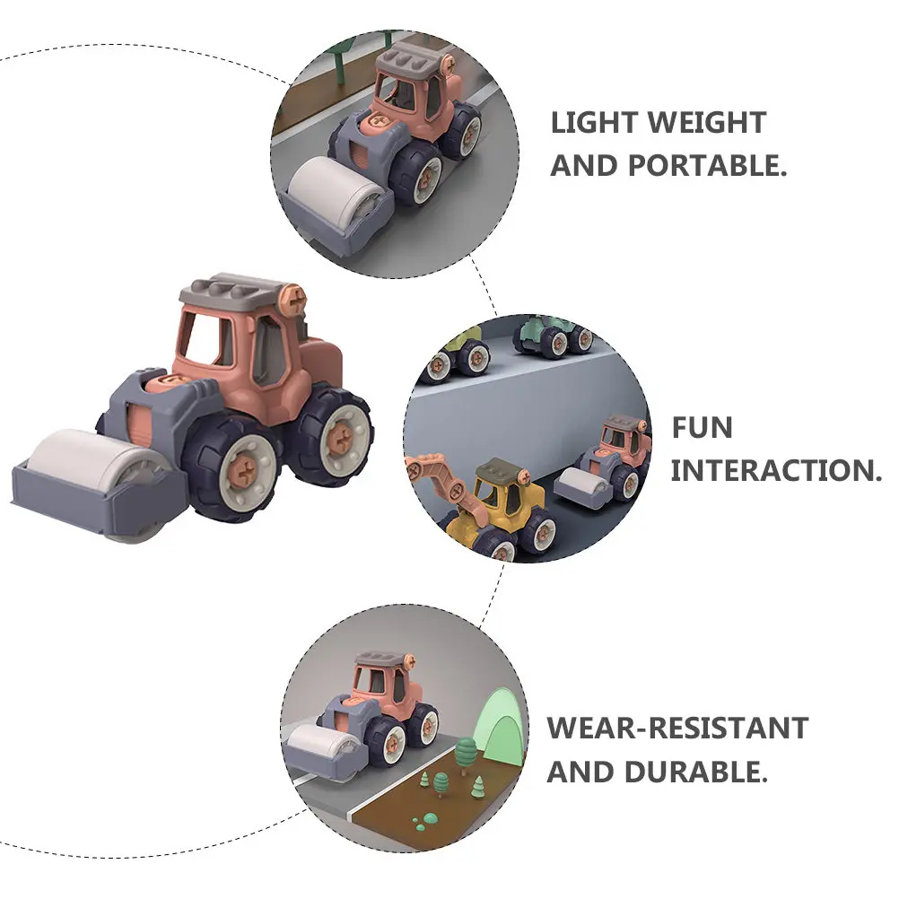 1세트 엔지니어링 자동차 조립 분리형 DIY 자동차 드라이버 운동 세트 손과 눈의 협응력 향상 엔지니어 트럭