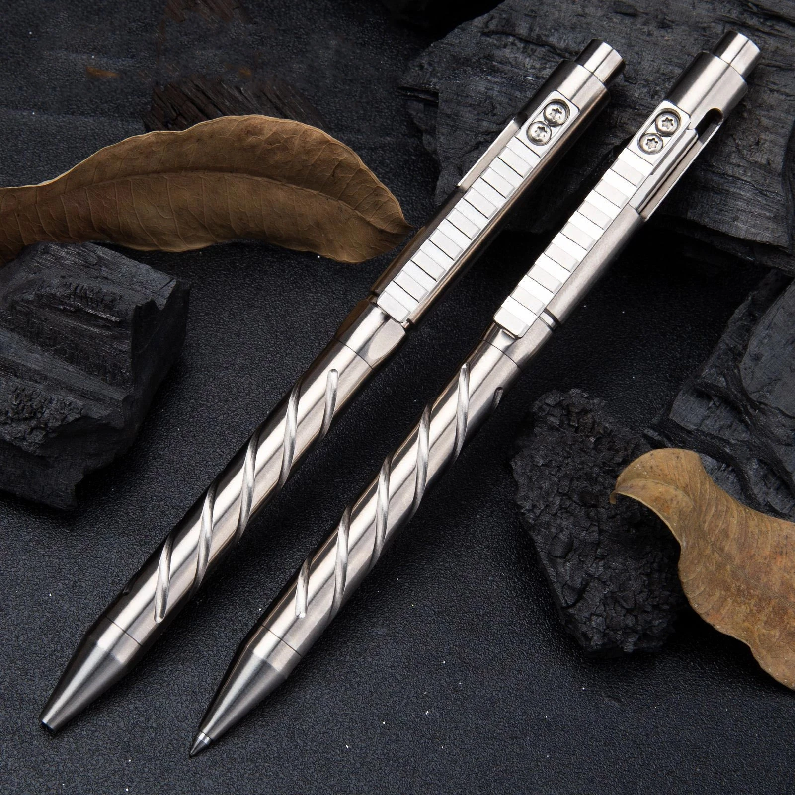 

Titanium tactical pen business signature pen neutral pen writing pen pressed pen G2 refill