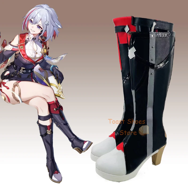 Honkai Star Rail Topaz Cosplay Boots Comic Anime Topaz Game Gioco Di Ruolo Per Con Party Halloween Cosplay Costume Prop Shoes