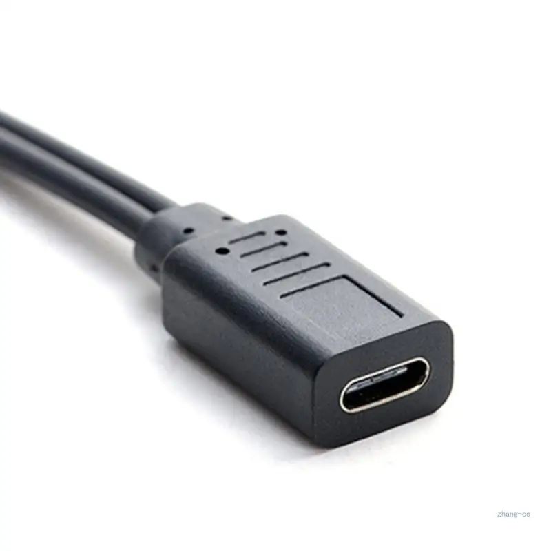 M5TD Type-C Female to Micro USB Male + Type C Male Cable-Dual Functionality