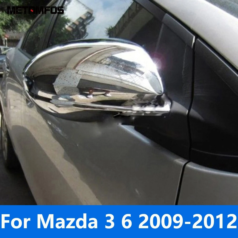

Автомобильные аксессуары для Mazda 3 6 M3 M6 2009 2010 2011 2012, хромированная зеркальная крышка, защитная наклейка