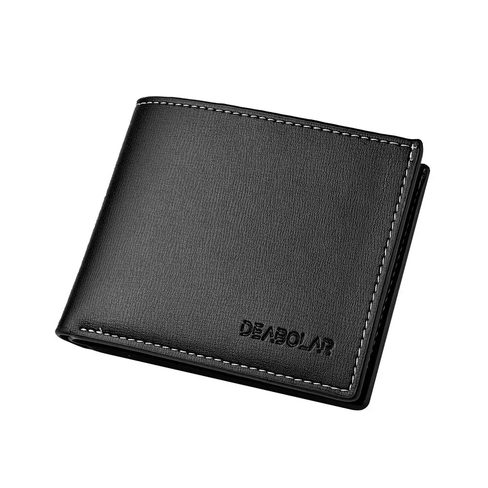 Sleek Leather Bifold Men's Wallet with Coin Pocket