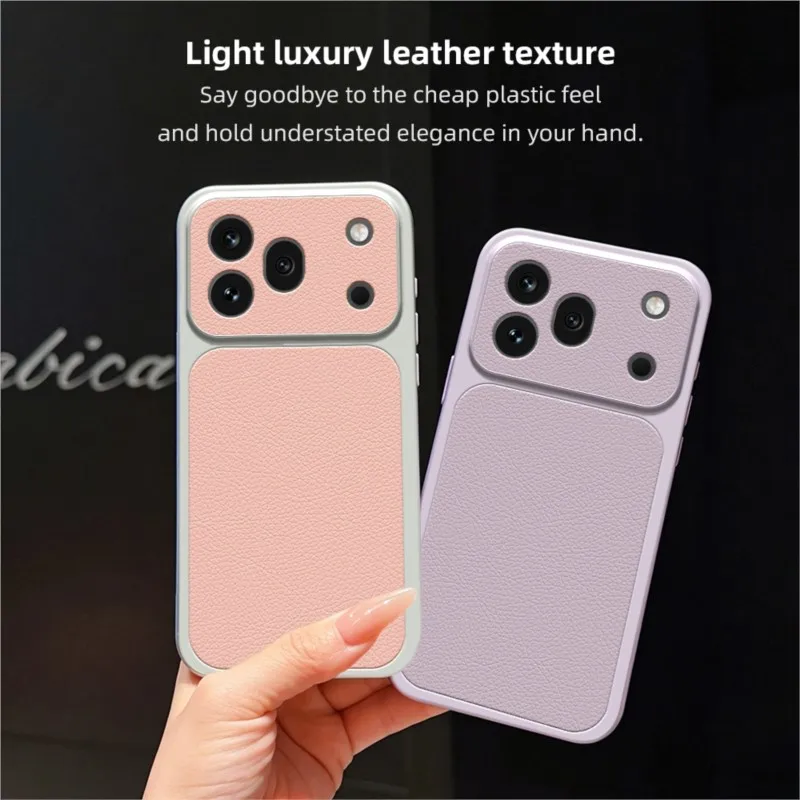 Elegant Shockproof Case - Premium PU Leather Hybrid Design, Full Protective Thin Hard PC Cover