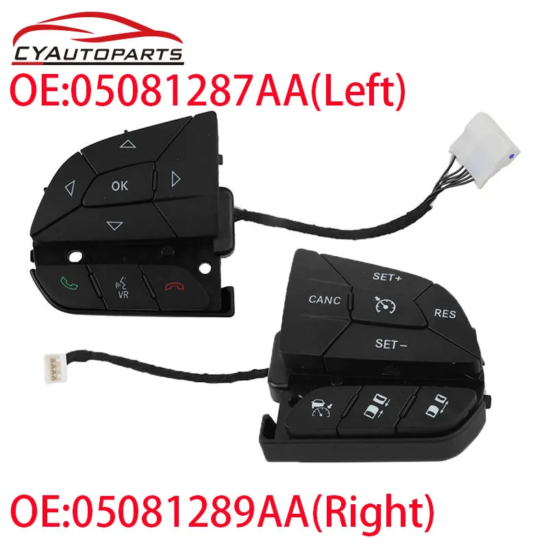 Neue Auto Lenkrad Control Schalter Für Chrysler 200 300 Pacifica Dodge Challenger Ladegerät Jeep Cherokee 05081287AA 05081289AA