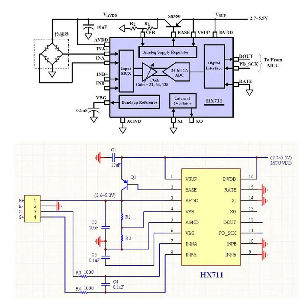 Wägezellen-Mikro wäge sensor 1kg 3kg 5kg 10kg 20kg 50kg hx711 ad modul elektronische Waage Wiege drucksensor nj6 – Detail 8