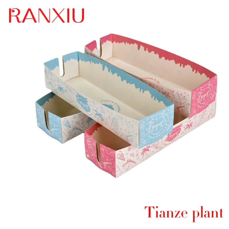 Print Paper Boxes For Street Food Cheese Hot Dog Packaging Paper Box