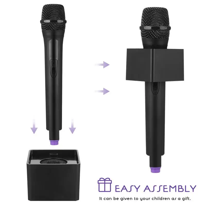 1 Set Simulation Microphone Toy And Square Cube Shaped Mic Flag Microphone Toy Pretend Play Prop