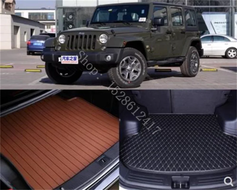 

For Jeep Wrangler Rubicon Door Edition 2011-2019 Rear trunk luggage compartment environmentally friendly rear compartment mat