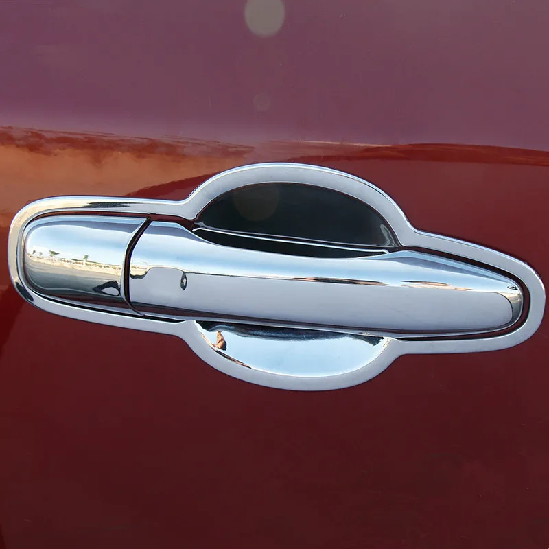 Chrome Outer Door Handle Decoration Frame Trim For Volvo S60 V40 V60 Car Doorknob Bowl Protective Cover Stickers Sequins