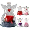 Eternal Flowers Angel Rose Figurines Gifts Preserved Rose In Angel Glass Cover Mothers Day Valentine Day Gifts For Mother Women 6