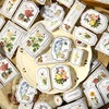 Yoofun 7.5 x 200cm Retro Natural Plants Flowers Tickets Sticker Tape Vintage Scrapbooking Decoration Masking Tape Stickers 2