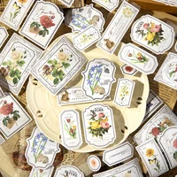 Yoofun 7.5 x 200cm Retro Natural Plants Flowers Tickets Sticker Tape Vintage Scrapbooking Decoration Masking Tape Stickers 2