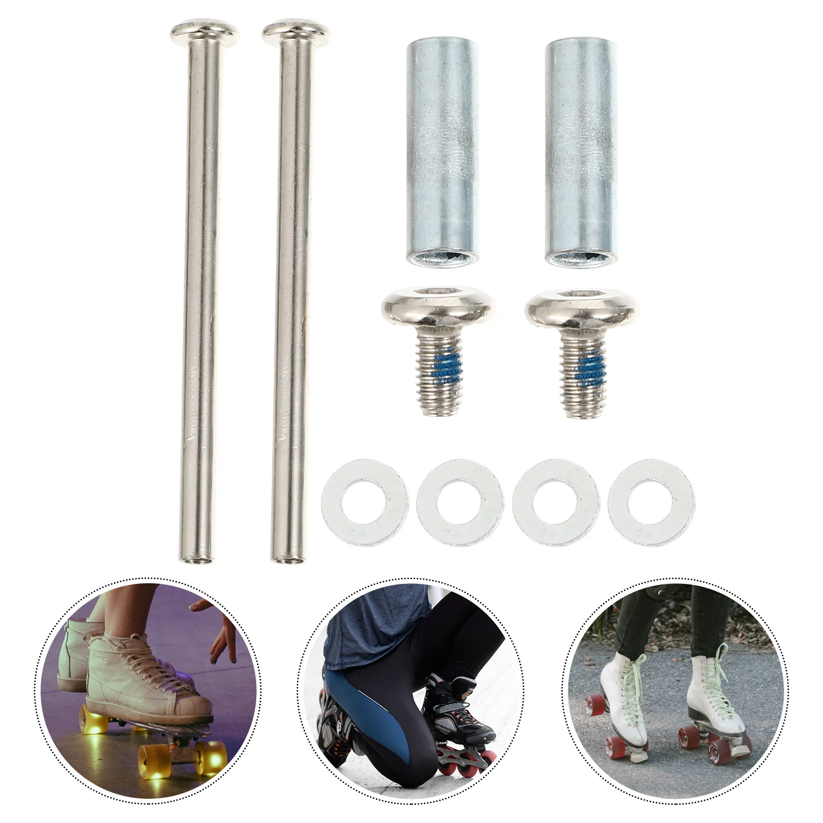 

1 Set of Inline Skates Outer Male and Female Axle Skating Screw Replacement Kit