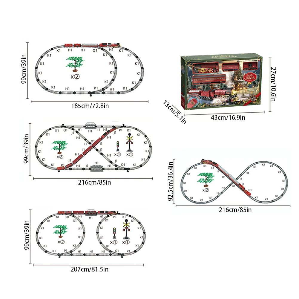 Classic Railway Trains Track Set Lighteds Electric Trains Toy With Sound For Kids Boys 3 4 5 6 7 8 Year Old