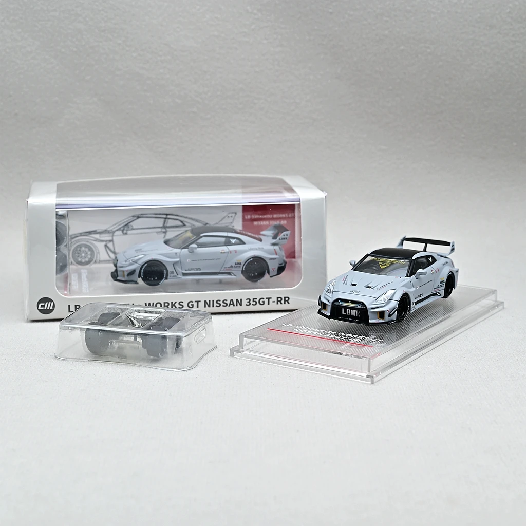 

Модель 1/64 Nissan LBWK GT35RR, серая, литые под давлением