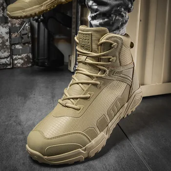 Men's Military Boots Hiking Desert Tactical Boots Men Special Force Climbing Shoes Sports Waterproof Ankle Boots Mens Work Boots 5