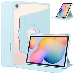 360 - Degree Magnetic Rotating Tablet Case with Pencil Holder - Tab S6 Lite 10.4 in (Light blue)