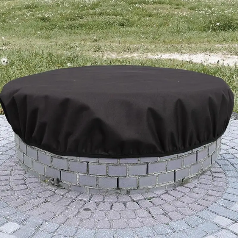 Fire Pit Replacement Cover 600D Oxford Waterproof Outdoor Fireplace Patio