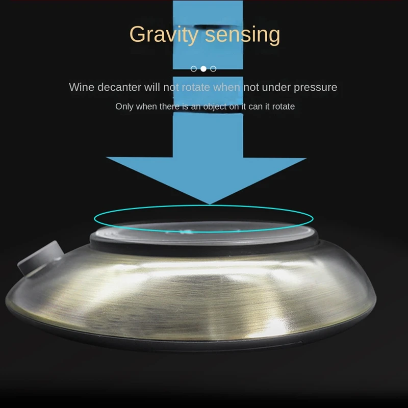 Electric Wine Aerator Base Auto-Rotation And Shaking Decanter Base Fast Decanting Adjustable Speed