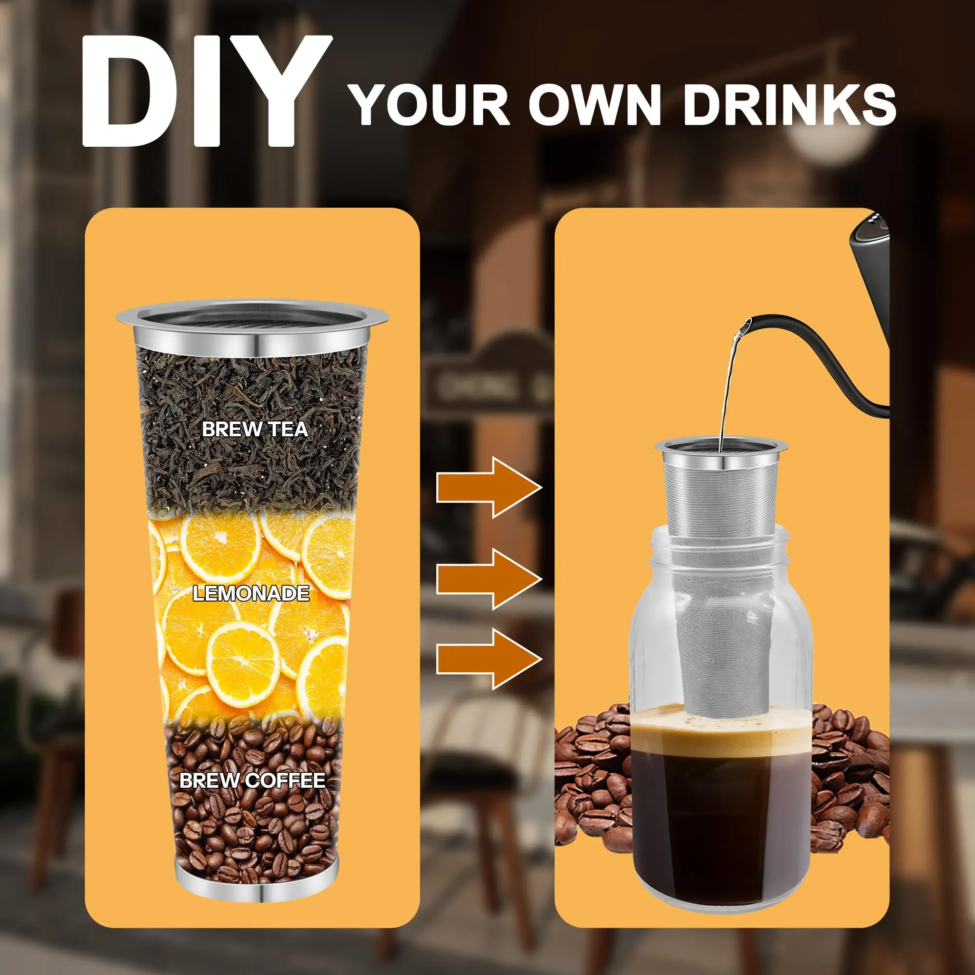 Diy Cold Brew Filter 304 Stainless Steel Coffee Filter For Cold