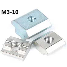 

T Block Square nuts T-Track Sliding Hammer Nut for Fastener Aluminum Profile 2020 3030 4040 4545