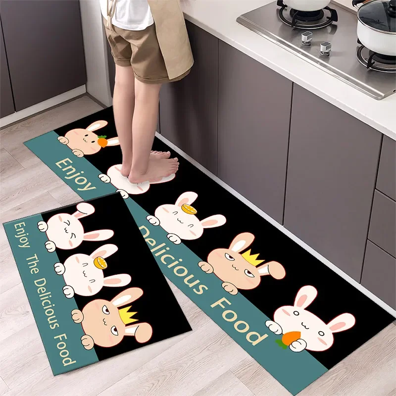 thumbnail image 1 of Alfombra de cocina, alfombra de cocina, alfombra de sala de estar, alfombra de mesita de noche larga, alfombra de pasillo, alfombra de baño, alfombra de entrada, lavable, 1 of 5