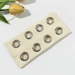 Vintage Punk Metal Wide Edge Headband - Unisex Retro Cool Style (Beige)