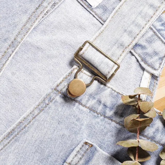 No-sew Buttons Denim Overalls Clips Replacement Buckles Metal