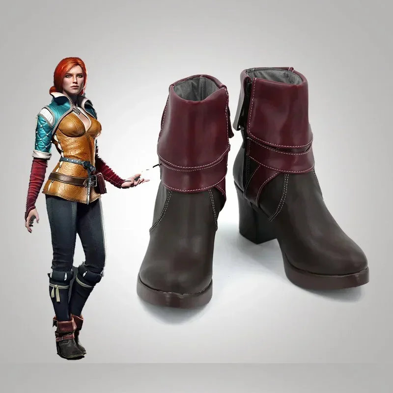 

Дикая Охота Triss Merigold косплей костюм игра косплей обувь Хэллоуин
