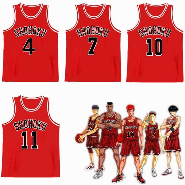 Disfraz de Anime Slam Dunk Sakuragi Hanamichi, uniforme de equipo de  baloncesto escolar, Jersey Shohoku, ropa deportiva kaade Rukawa - AliExpress