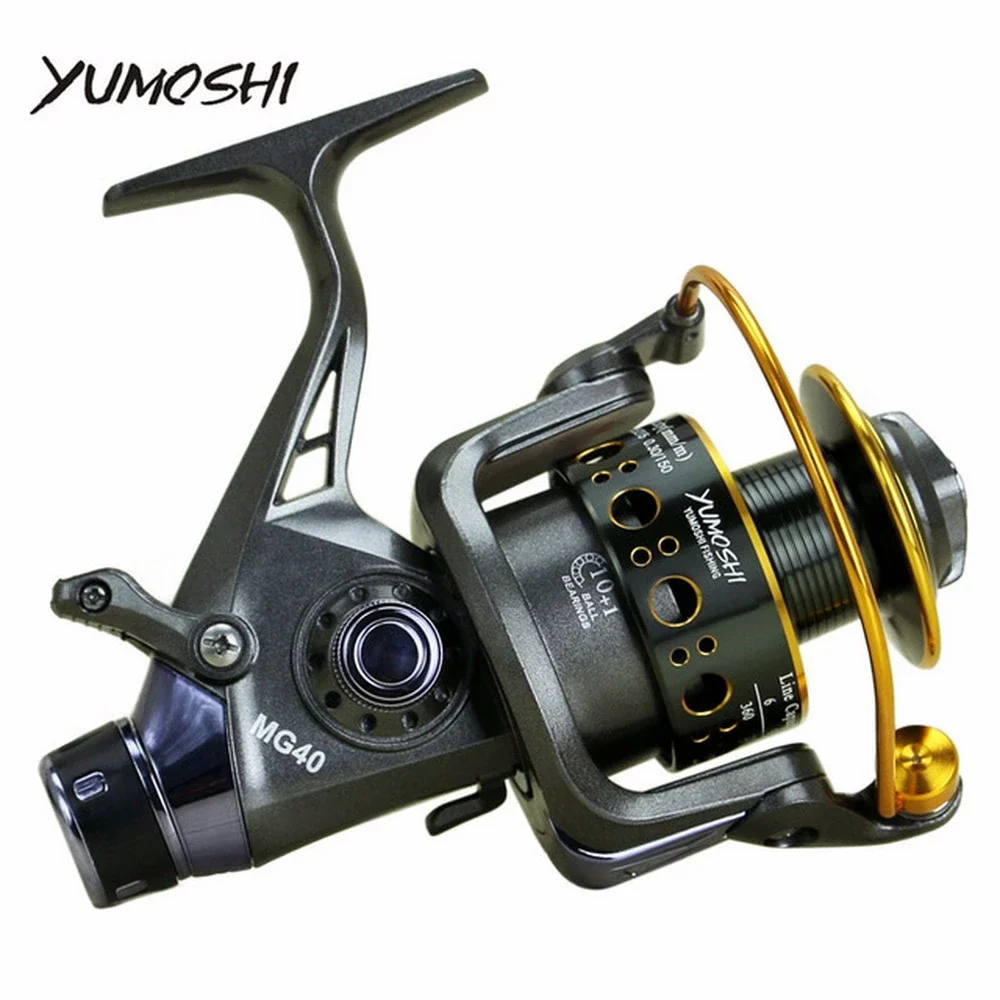 

Yumoshi 3000- 6000 металлическая спиннинговая Рыболовная катушка 10 + 1BB для ловли карпа в соленой воде, рыболовная катушка с передним и задним тормозом, коэффициент скорости 5,0: 1 5,2: 1