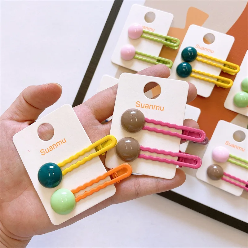 2 teile/satz einfache Haars pangen für Mädchen süße haarspange Baby haarspangen Kinder Kopf bedeckung Clips für Haar Bobby Pins haarschmuck mädchen – Detail 5