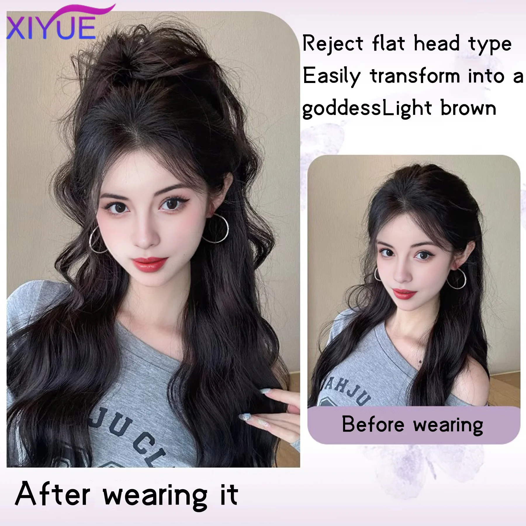 Synthetic Claw Clip In Ponytail Hair Extensions Short Curly Claw Clip Ponytail For Women Hair Extension Hairpiece