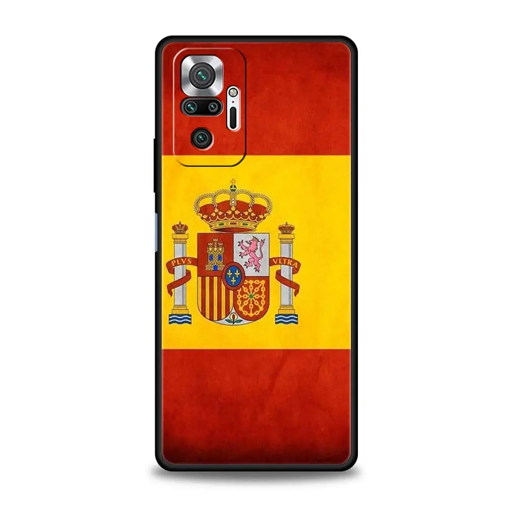 Spanish Flag Themed Phone Case - Sleek Black Design