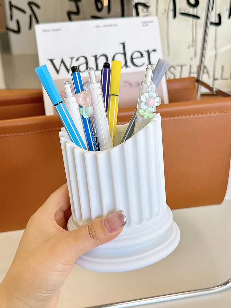 Creative Design of Ancient Greek Style Roman Column Pen Container Home Pen Holder Desktop Storage Preferred for Holiday Gifts 5