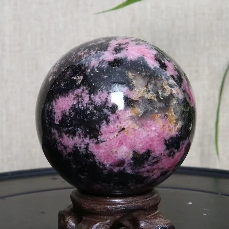 

Natural Rhodonite Quartz Sphere, Crystal Ball, Reiki Healing, 1Pc