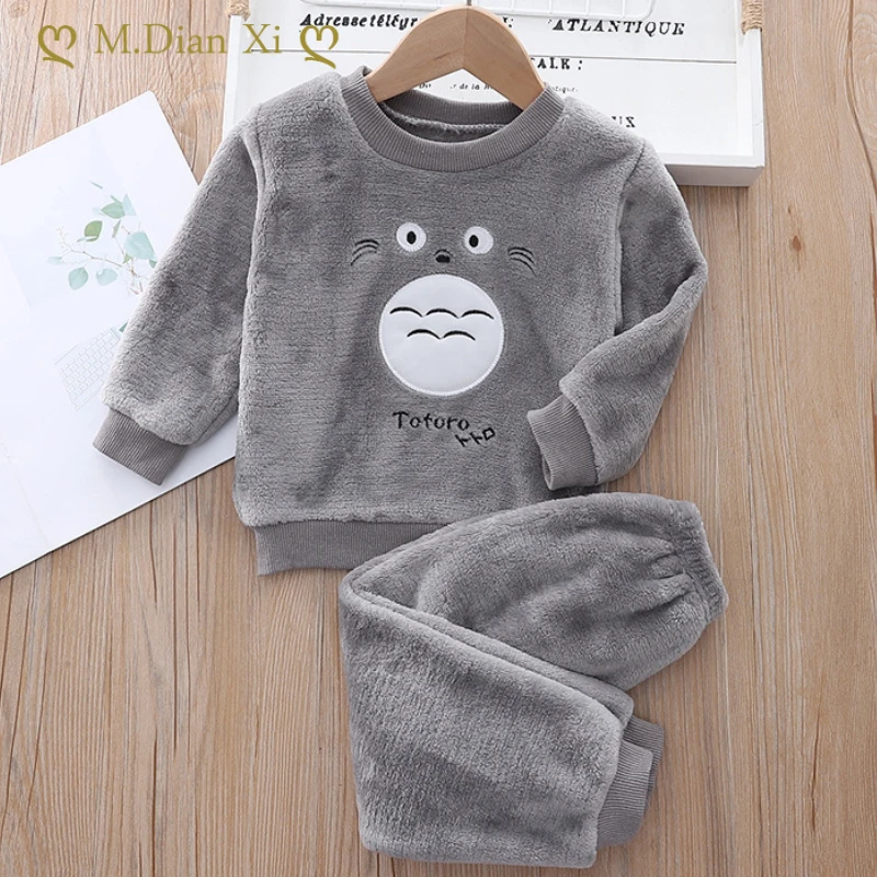 Thermo Schlafanzug Kinder - Warmes Pyjama Set Aus Fleece Für Jungen & Mädchen