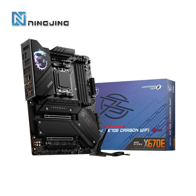 MSI MPG X670E 카본 와이파이 6E, ATX AMD X670 DDR5 PCIe 5.0x16 슬롯, M.2 2.5GbE 192G 소켓, AM5 지지대: AMD Ryzen, 신제품™7000
