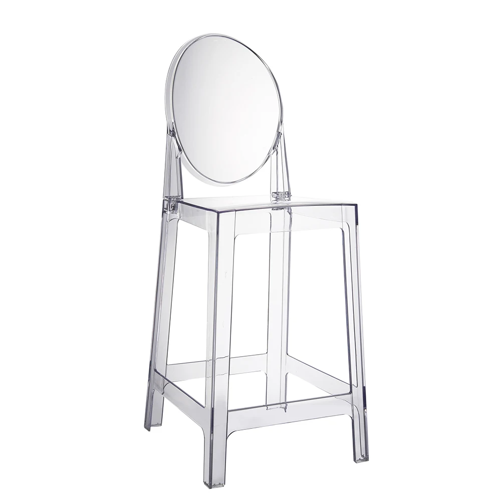 

Креативный прозрачный высокий стул, акриловая спинка, стул подходит для кафе, бара