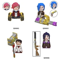 LoL Building Blocks Hot Game Cosplay Arcane Figures Jinx Vi Jayce Caitlyn Victor MEL Bricks Toys For Boys QD0002 QD0003 QD0008 1