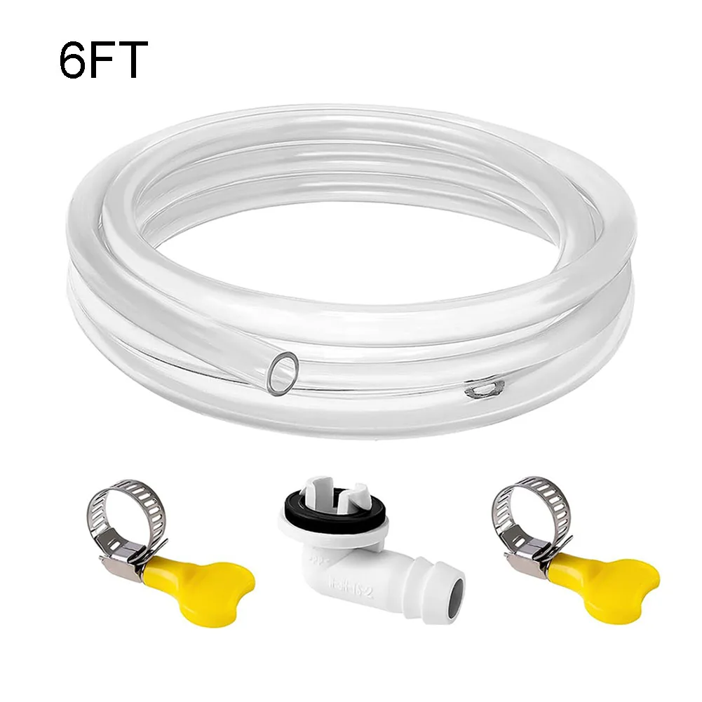 

3/6ft Air Conditioner Drain Hose Split Casement Air Conditioner Drain Kit Drain Pipe Hose Connector Clamps Parts Hardware