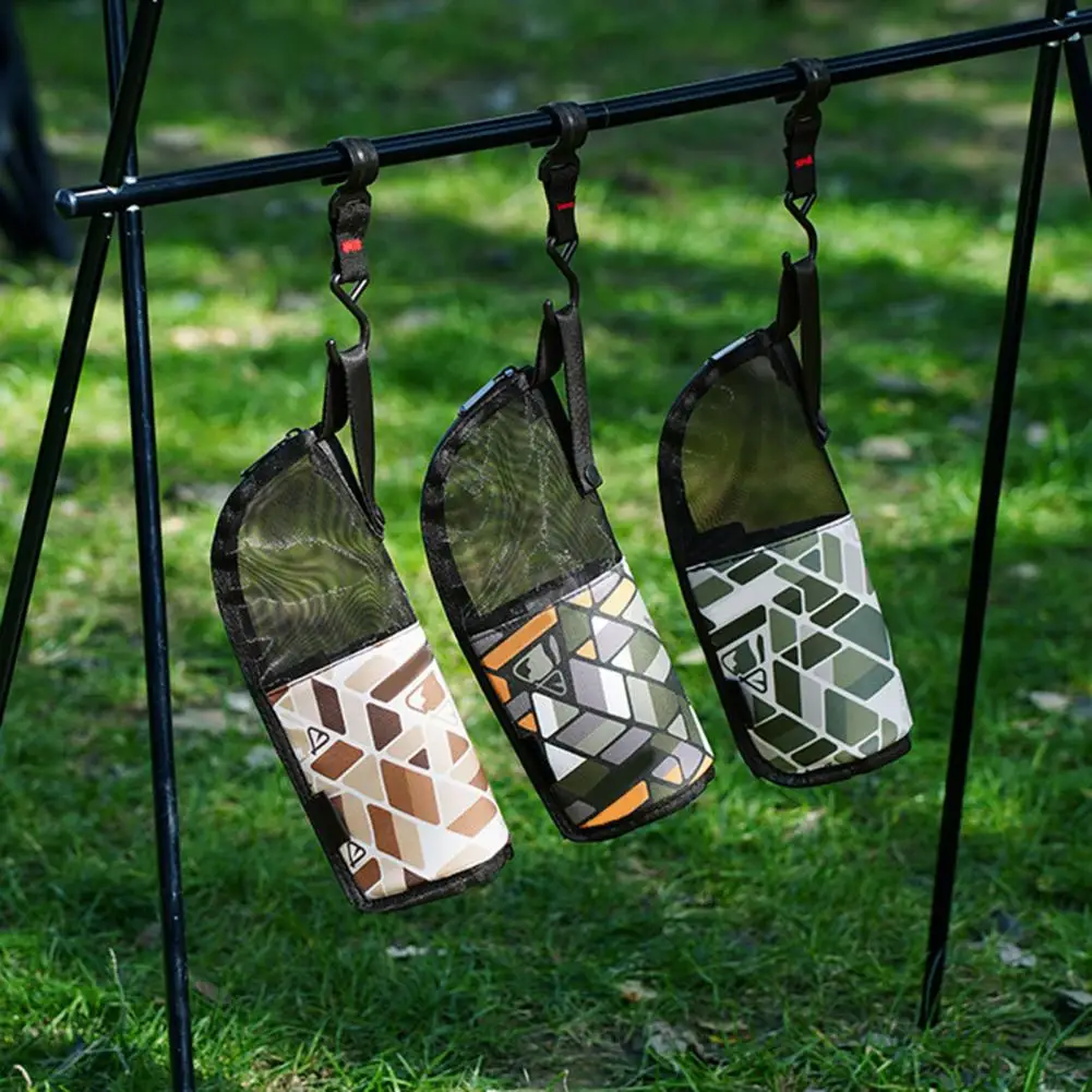 Cutlery Organizer Bag Utensil Storage Bag Waterproof Outdoor Cutlery Storage with Mesh Pocket for Travel Camping Picnic
