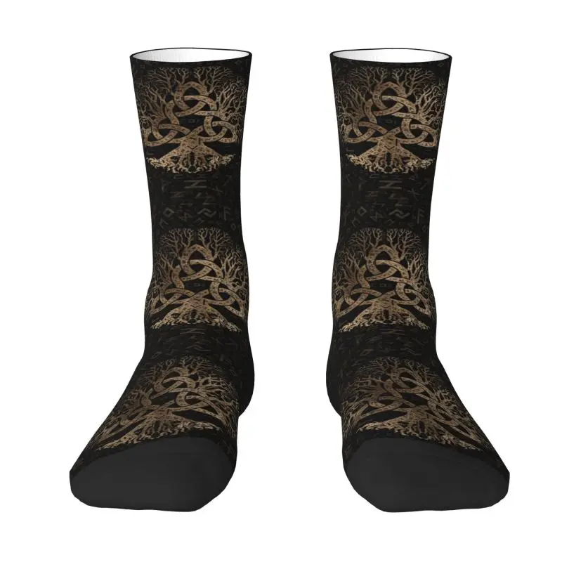 

Fun Print Tree Of Life With Triquetra On Futhark Socks for Women Men Stretch Summer Autumn Winter Vikings Crew Socks