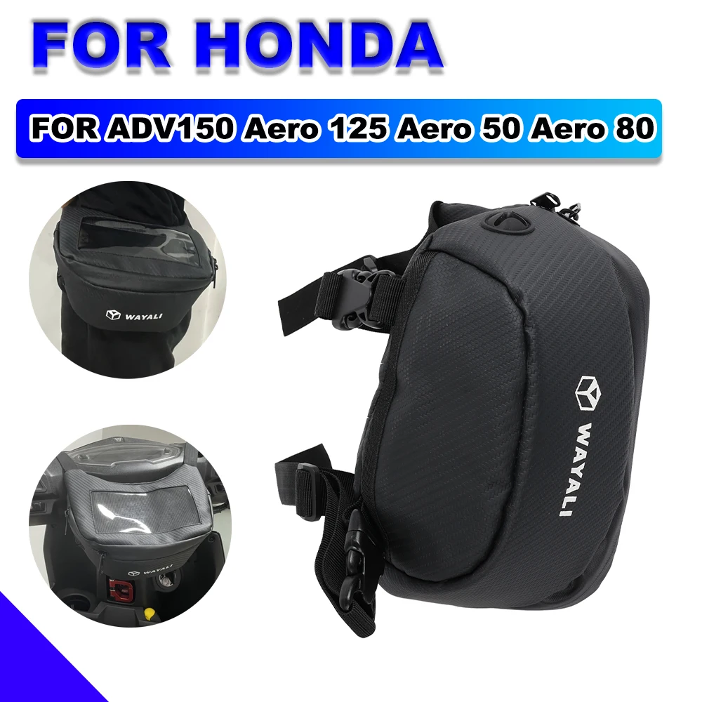 

Motorcycle Tool Bags Storage Leather Travel Pouch Touch Screen Multifunctional Waist Bag For Honda ADV 150 Aero 125 50 Aero 80