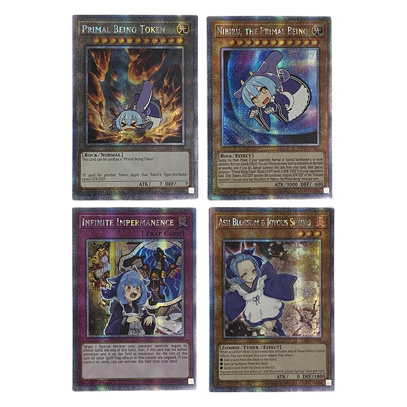 

Yu Gi Oh Blue Gray Flowing Beauty Infinite Impermanence ，DIY Collect game cards