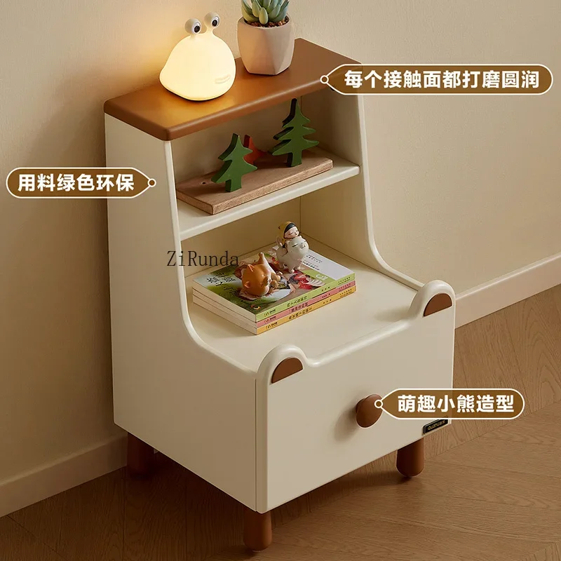Children's bedside table Bedroom multi-partition storage Bedside chest of drawers