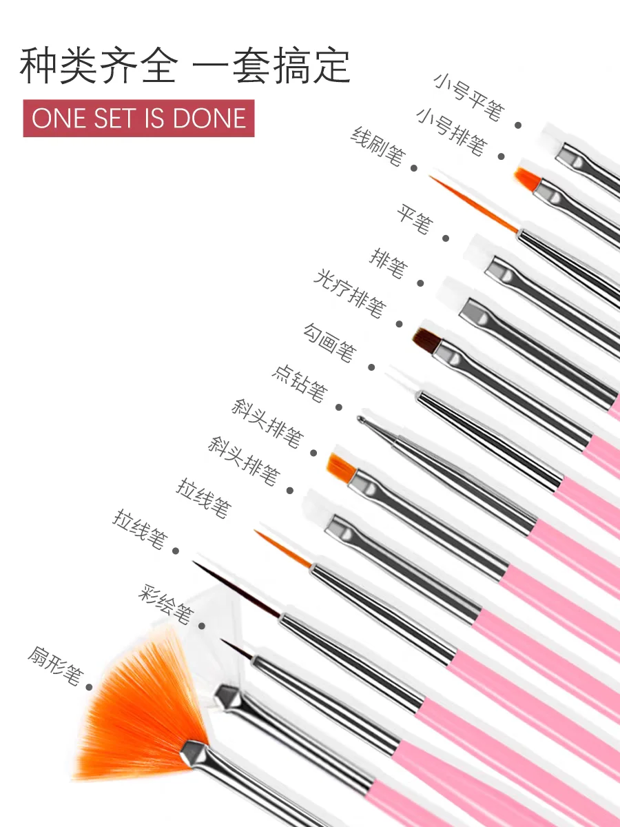 BJD Doll Accessories, Daily Makeup and Touch Up Accessories, Nail Brush Set, Wire Drawing Brush, Gradient Painting Tool, 4-Color